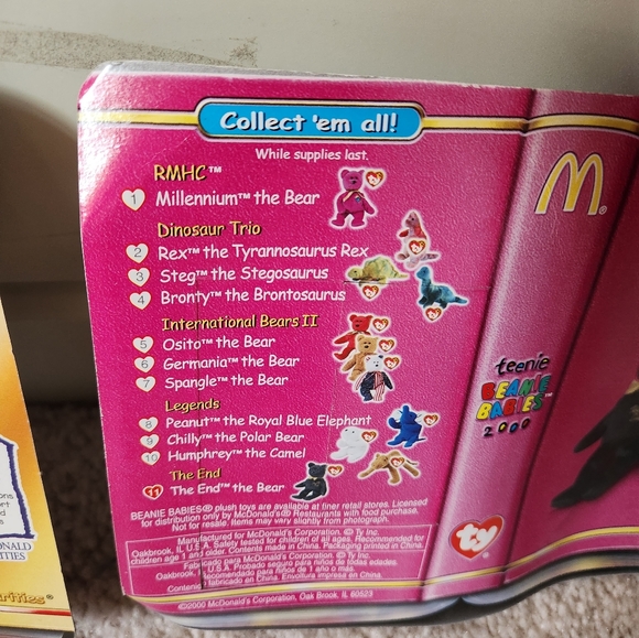 NWT: Ty McDonald's Teenie Beanie Babies 2000 MILLENNIUM & THE END Retired - Picture 3 of 6